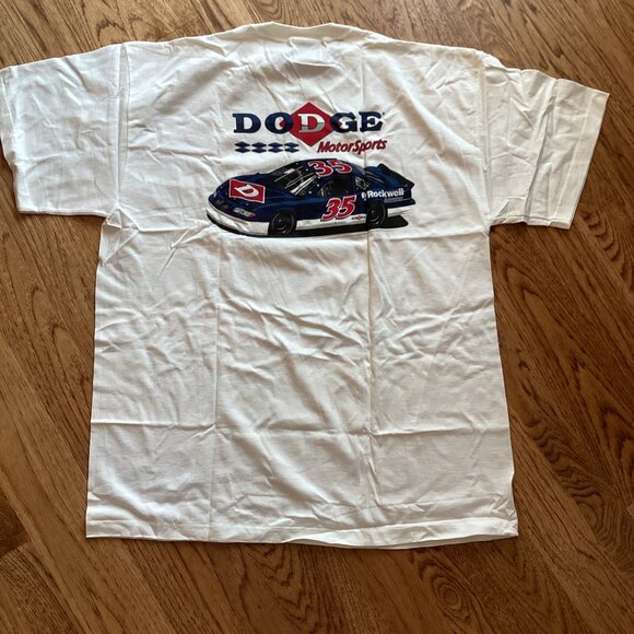 Vintage NEW Dodge Motorsports LYNDON AMICK #35 NASCAR T-SHIRT XL RACING USA - Picture 1 of 6